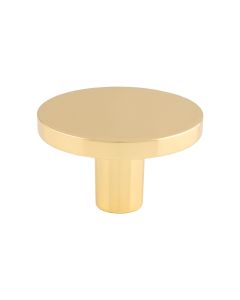 Polished Brass 41mm Circular Cupboard Knob | FTD348BPB