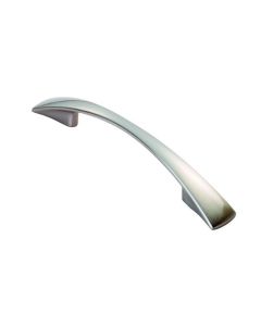 Satin Nickel 137mm Waisted Flat Bow Handle | FTD380ASN