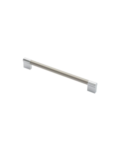 Satin Nickel & Polished Chrome 236mm Keyhole Handle | FTD470ESNCP