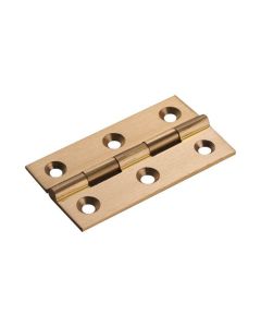 Pair 64mm Satin Brass Cabinet Hinge | FTD800DSB