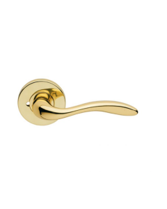 Set Manital Polished Brass Giava Lever Furniture on rose | GI5PB