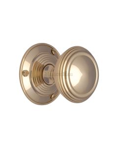 Heritage Brass Polished Brass Goodrich Door Knob on Rose