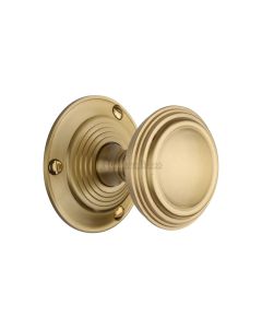 Heritage Brass Satin Brass Goodrich Door Knob on Rose