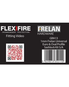 Frelan Universal kit for Euro/Oval sashlocks/deadlock 30/60 min