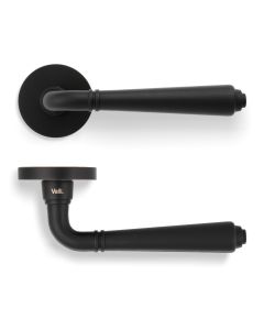 Set Valli Matt Black PVD H1037 Teseo Lever Handle 