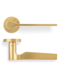 Set Valli Satin Brass PVD H1062 Carmen Lever Handle 