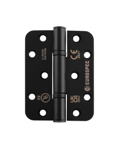 Pair Matt Black Grade 13 Thrust Bearing Hinge - Radius | H2N1103/13MB/R