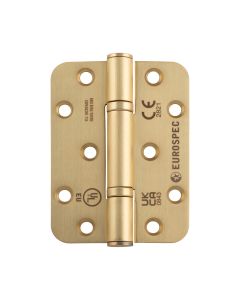 Pair Satin Brass Grade 13 Thrust Bearing Hinge - Radius | H2N1103/13SB/R