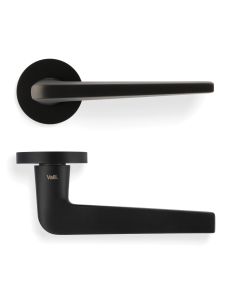 Set Valli Matt Black PVD Designer H348 David Chipperfield Lever Handles