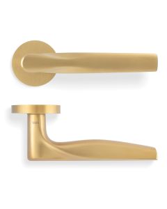 Set Valli Satin Brass PVD SOM Designer H359 Lever Handles | Skidmore, Owings & Merrill