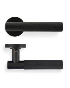 Set Valli Matt Black PVD H379 Antonio Citterio Knurled Lever Handle