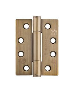 Pair Antique Brass Grade 14 Concealed Bearing Hinge - Square | H3N1207/14AB