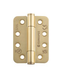 Pair Satin Brass Grade 14 Concealed Bearing Hinge - Radius | H3N1207/14SB/R