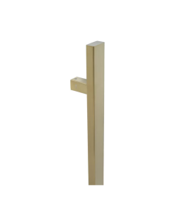 BLU HAB15 PVD Satin Brass Inline Rectangular 'T' Bolt Through Pull Handle | 900mm | HAB15-900-BF-PSB