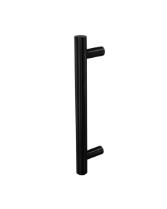 BLU HAB2 Matt Black Inline Round 'T' Bolt Through Pull Handle | 400mm | HAB2-400-BF-MBL