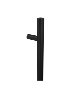 BLU HAB2 Matt Black Inline Round 'T' Bolt Through Pull Handle | 900mm | HAB2-900-BF-MBL