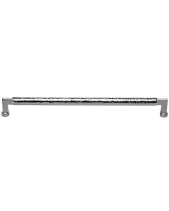 Heritage Brass Polished Chrome Hammered Cabinet Pull 320mm