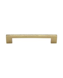 Heritage Brass Polished Brass Metro Cabinet Pull Hammered Design 160mm