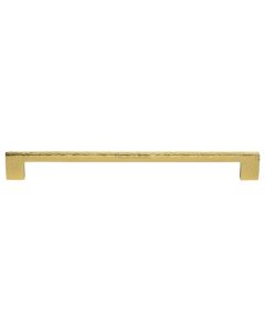 Heritage Brass Polished Brass Metro Cabinet Pull Hammered Design 256mm