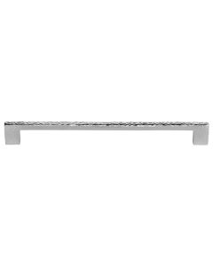 Heritage Brass Polished Chrome Metro Cabinet Pull Hammered Design 256mm