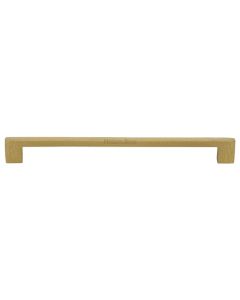 Heritage Brass Satin Brass Metro Cabinet Pull Hammered Design 256mm