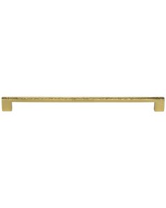 Heritage Brass Polished Brass Metro Cabinet Pull Hammered Design 320mm