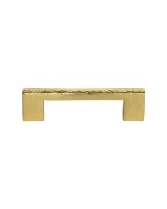 Heritage Brass Polished Brass Metro Cabinet Pull Hammered Design 96mm