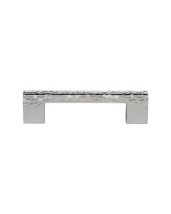 Heritage Brass Polished Chrome Metro Cabinet Pull Hammered Design 96mm