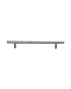 Heritage Brass Satin Nickel T-Bar Cabinet Pull Hammered Design 160mm