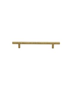 Heritage Brass Satin Brass T-Bar Cabinet Pull Hammered Design 101mm
