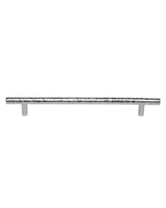 Heritage Brass Polished Chrome T-Bar Cabinet Pull Hammered Design 203mm