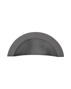 Heritage Brass Matt Bronze Crescent Drawer Cup Pull Hammered Design