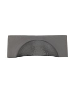 Heritage Brass Matt Bronze Hampshire Drawer Cup Pull Hammered Design 57mm
