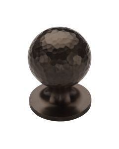 Heritage Brass Matt Bronze Ball Cabinet Knob Hammered Design 32mm