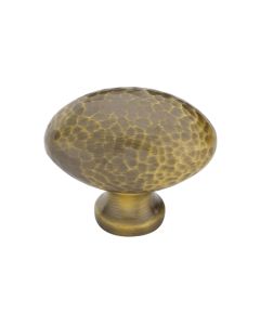 Heritage Brass Antique Brass Ball Cabinet Knob Hammered Design 38mm