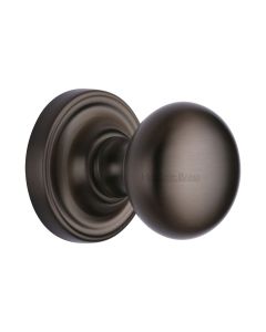 Heritage Brass Matt Bronze Hampstead Door Knob on Rose