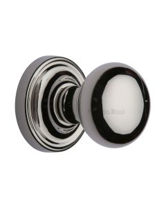 Heritage Brass Polished Nickel Finish Hampstead Door Knob on Rose