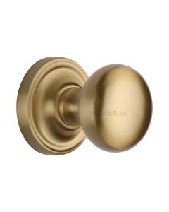 Heritage Brass Satin Brass Hampstead Door Knob on Rose