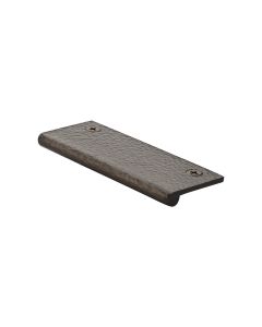 Heritage Brass Matt Bronze Edge Pull Cabinet Handle Hammered Design - 38mm Width 100mm