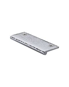 Heritage Brass Polished Chrome Edge Pull Cabinet Handle Hammered Design - 38mm Width 100mm
