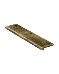 Heritage Brass Antique Brass Edge Pull Cabinet Handle Hammered Design - 38mm Width 200mm
