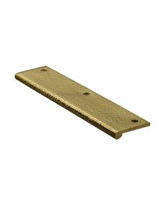 Heritage Brass Polished Brass Edge Pull Cabinet Handle Hammered Design - 38mm Width 200mm