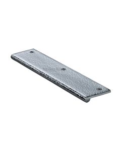 Heritage Brass Polished Chrome Edge Pull Cabinet Handle Hammered Design - 38mm Width 200mm