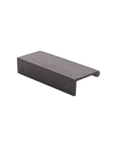 Heritage Brass Matt Bronze Edge Pull Cabinet Handle Hammered Design - 40mm Width 100mm