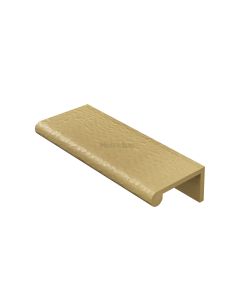 Heritage Brass Satin Brass Edge Pull Cabinet Handle Hammered Design - 40mm Width 100mm