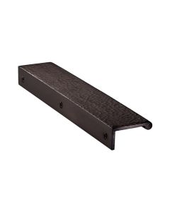 Heritage Brass Matt Bronze Edge Pull Cabinet Handle Hammered Design - 40mm Width 200mm