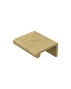 Heritage Brass Satin Brass Edge Pull Cabinet Handle Hammered Design - 40mm Width 50mm