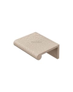 Heritage Brass Satin Nickel Edge Pull Cabinet Handle Hammered Design - 40mm Width 50mm