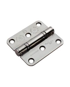 Pair Bright Stainless Steel 76mm Grade 11 Ball Bearing Radius Hinge - HIN13225/11BSS/R