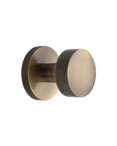 Heritage Brass Antique Brass Knightsbridge Knurled Door Knob on Rose